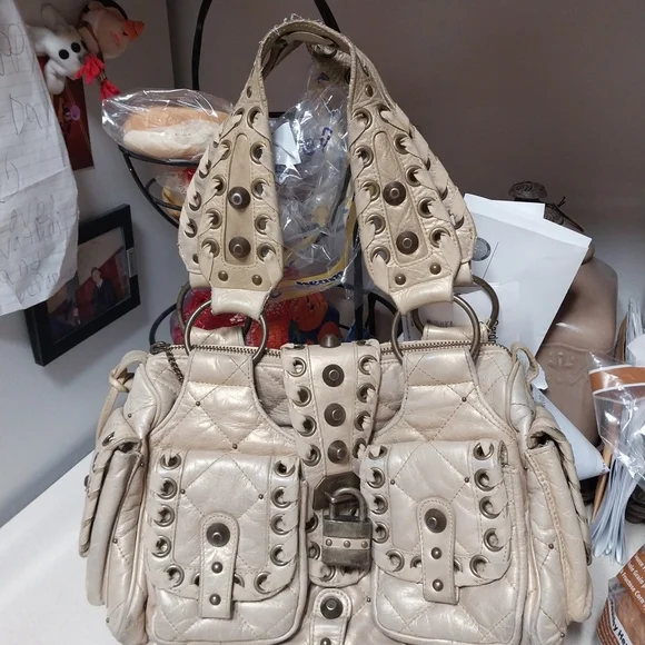 Vintage Betsey Johnson Quilted Satchel Bag **price firm** - Picture 1 of 5